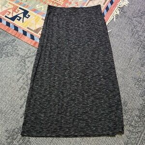 Elegant Gray Black Women's Skirt Maxi Size XL